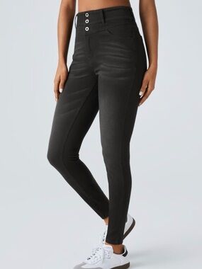 HALARA Flex™ High Waisted Zipper Pockets Casual Skinny Jeans
